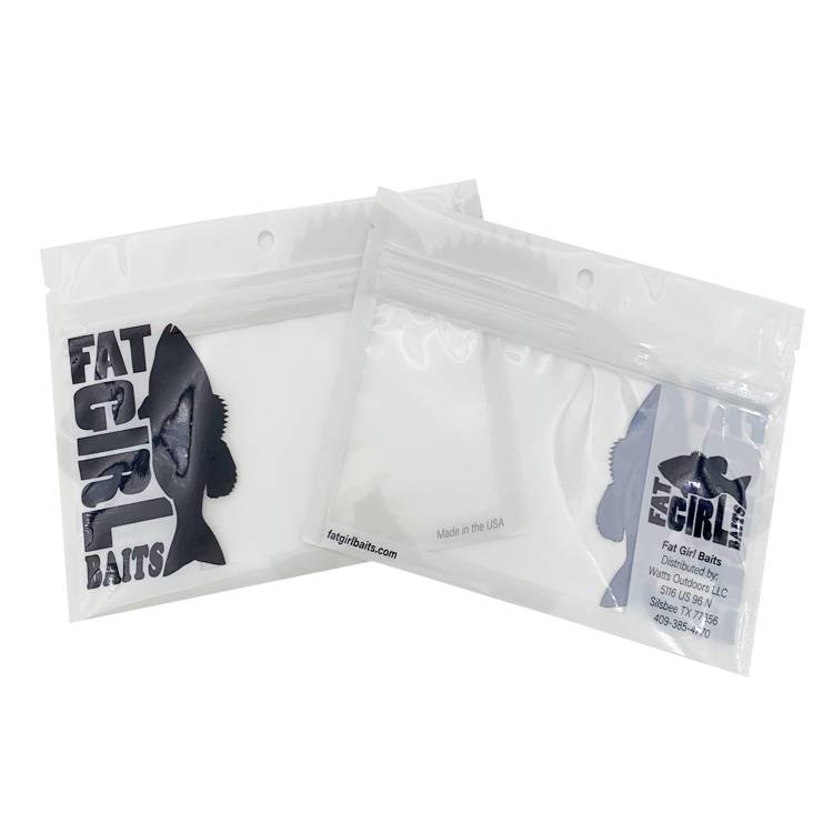 Lures Plain Package For Soft Fishing Lure Zipper Fish Bait Packaging Soft Plastic Fishing Lure Bags With Clear Window